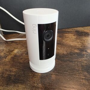 Ring Indoor Security Camera in White and Black